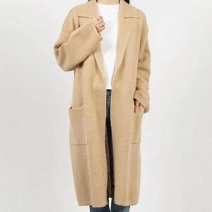 United Colors of Benetton Tan Maxi Sweater Coat